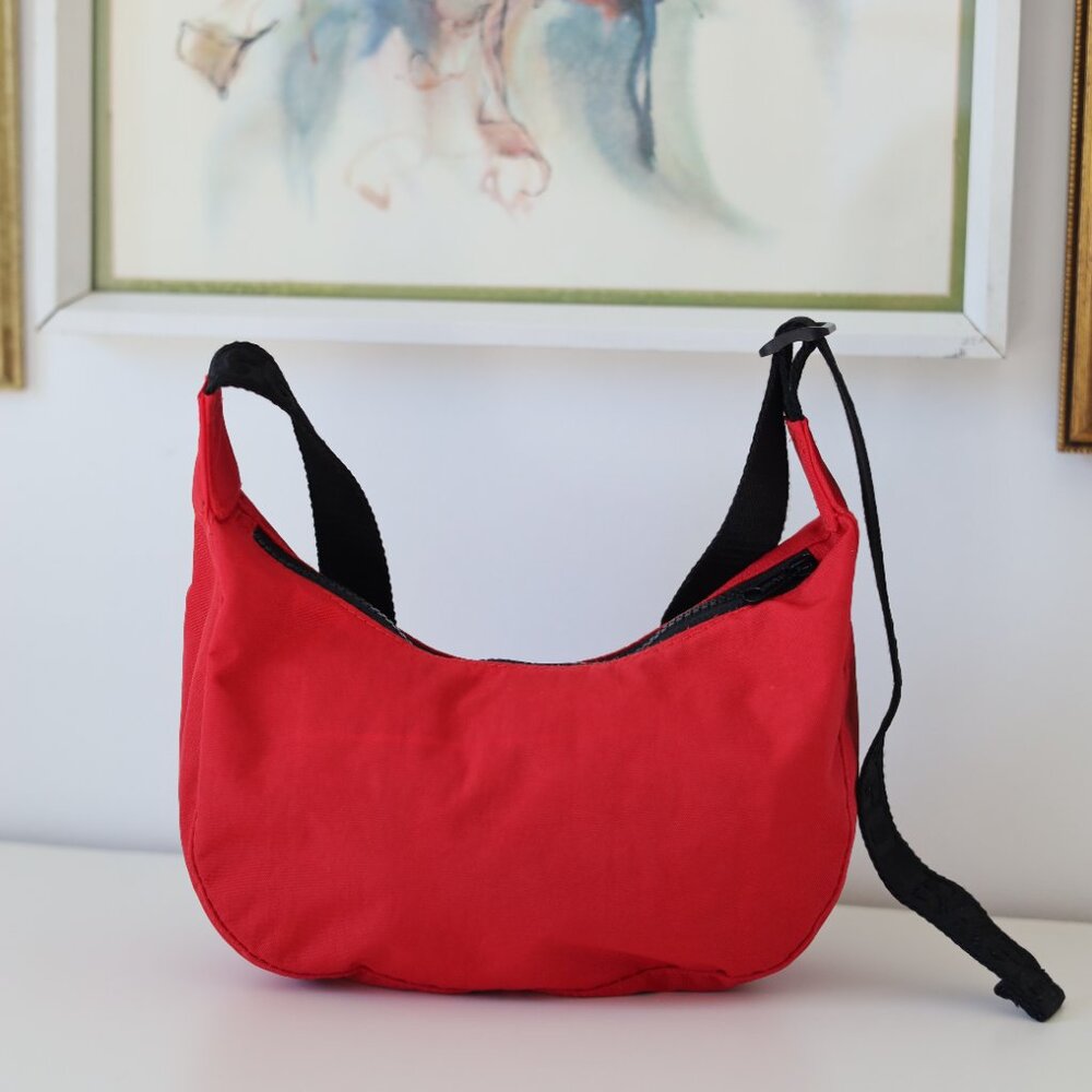 Baggu Small Nylon Crescent Bag - Candy Apple